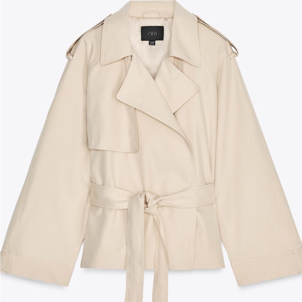 Viral Zara Women's Cropped Trench Coat